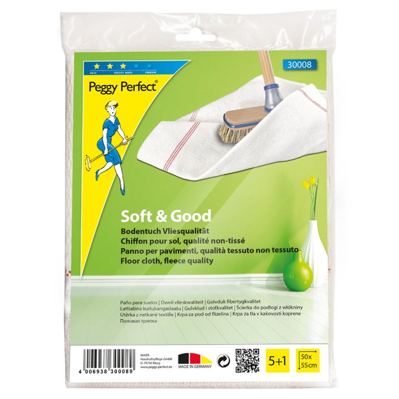 Peggy Perfect vloerdoekjes vlies 500x550mm, 6 stuks