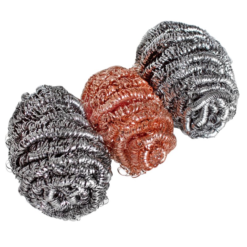 Peggy Perfect roestvrijstalen schuurspiralen Spirinett, 3-pack