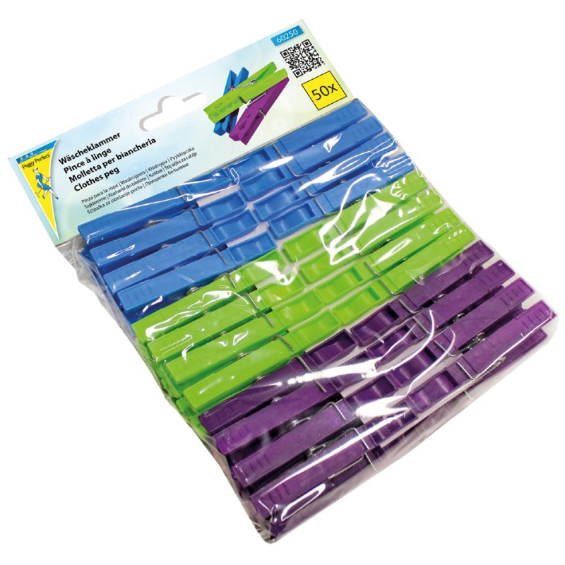 Peggy Perfect Klemmen voor Wasgoed, Plastic, Lengte: 70 mm