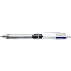 BIC 4-in-1 balpen grijs/wit met potlood