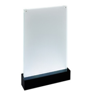 Sigel LED bureaustandaard 'luminous' acryl A4 transparant/zwart