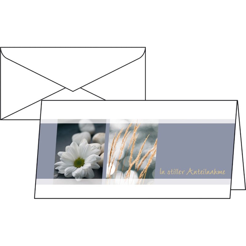 Rouwkaart 'Medeleven', lang formaat