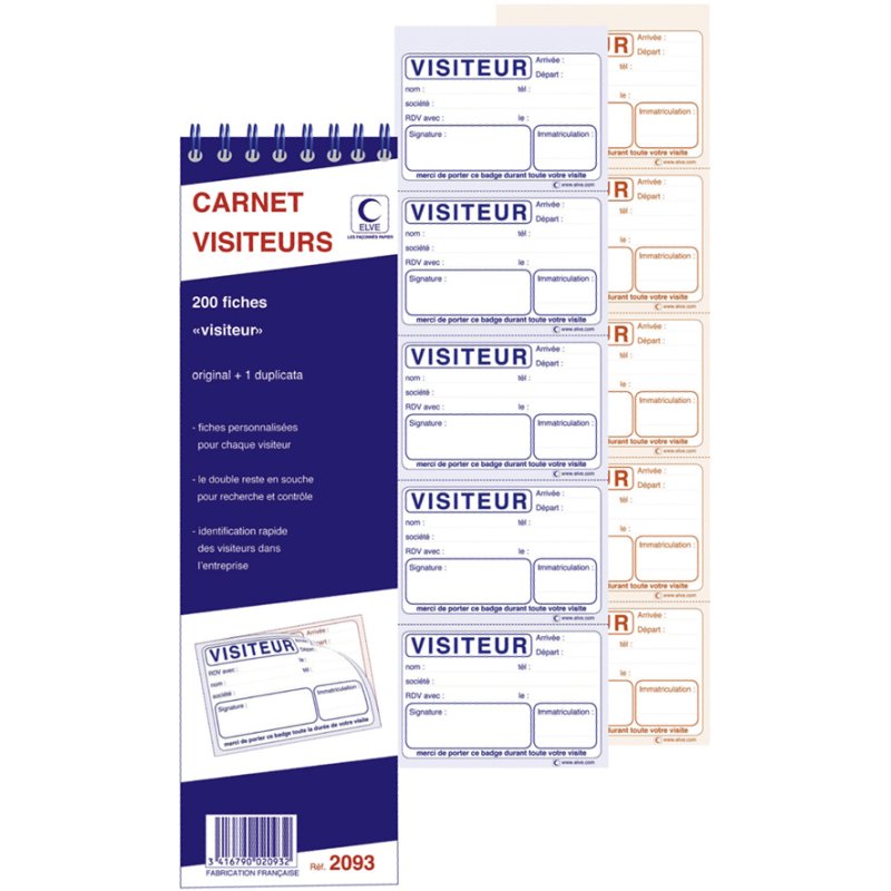 Draai-spiraalblok 'Gastenboek', 200 vellen, duplicaat.