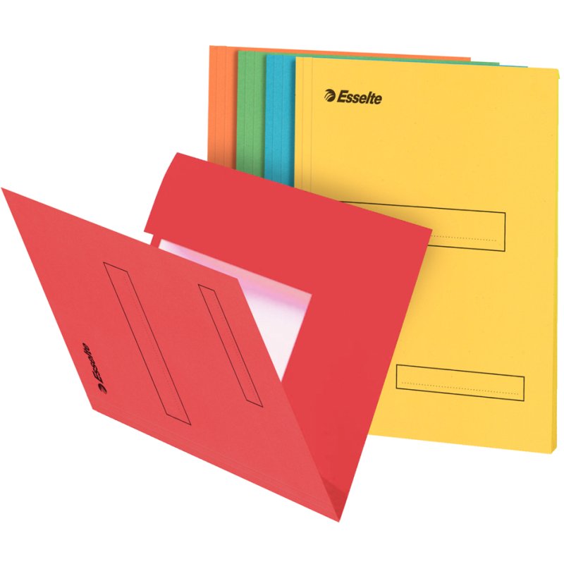 Esselte dossiermappen A4, karton 160 g/m², geel, 100 stuks