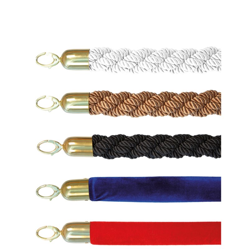Securit afzetpaal systeem Classic met koord rood/goud 1,5m