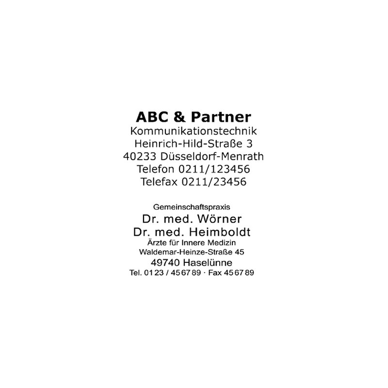 Tekststrempel Professioneel 4.0 5203, 5-regelig