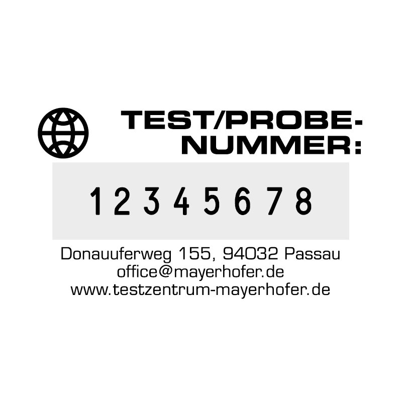 Numeriek stempel professioneel 4.0, 8 cijfers