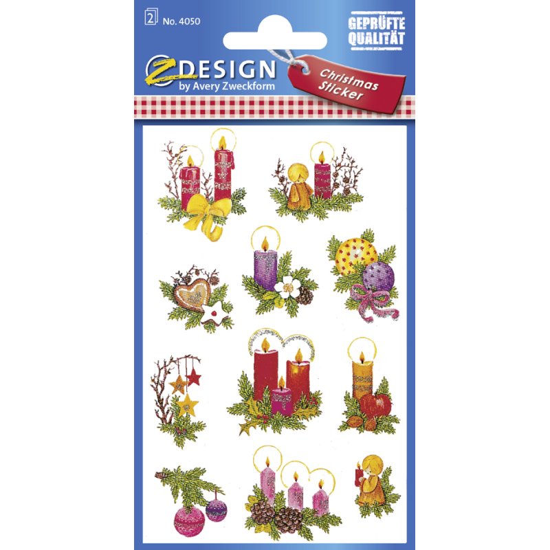 Avery stickervellen, kerststukken.