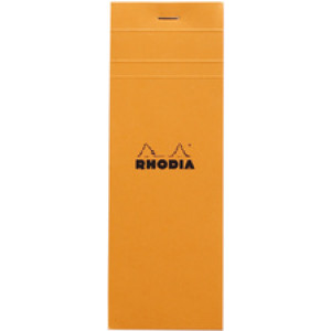 RHODIA Notitieblok No. 8, 74 x 210 mm, geruit, oranje