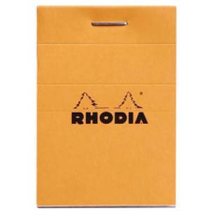 RHODIA notitieblok A8 geruit oranje