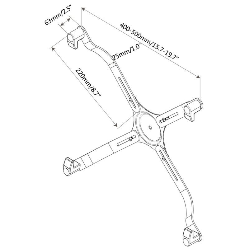 DIGITUS VESA adapter voor 17-30 inch beeldschermen zwart