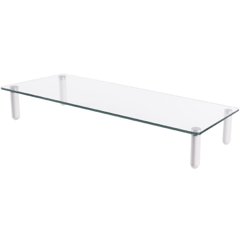 DIGITUS monitorstandaard glas wit