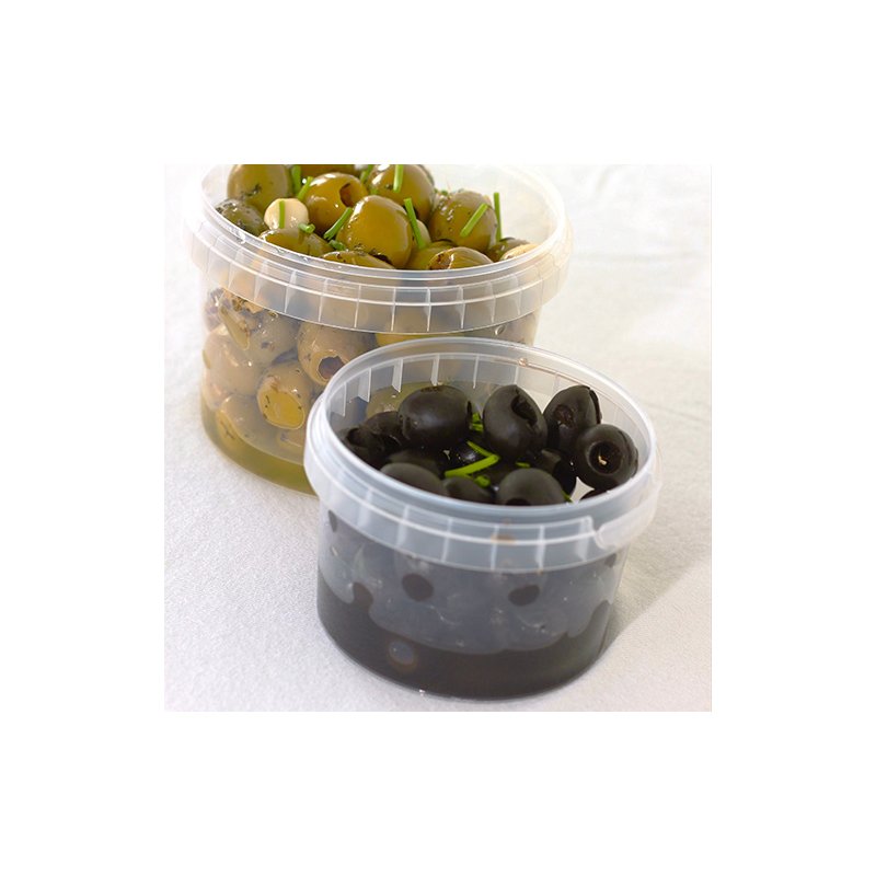 STARPAK Feinkost bekers rond 480ml transparant met deksel, 40 stuks