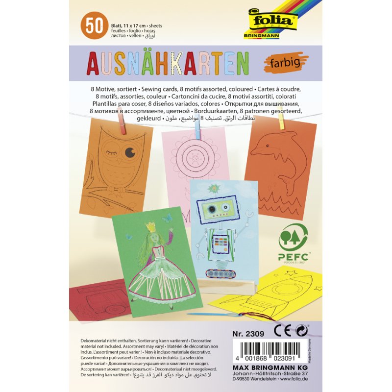 Borduurkaarten, wit, 110 x 170 mm