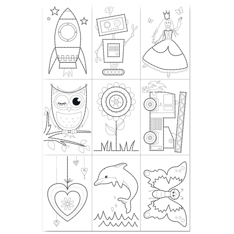 Borduurkaarten, wit, 110 x 170 mm