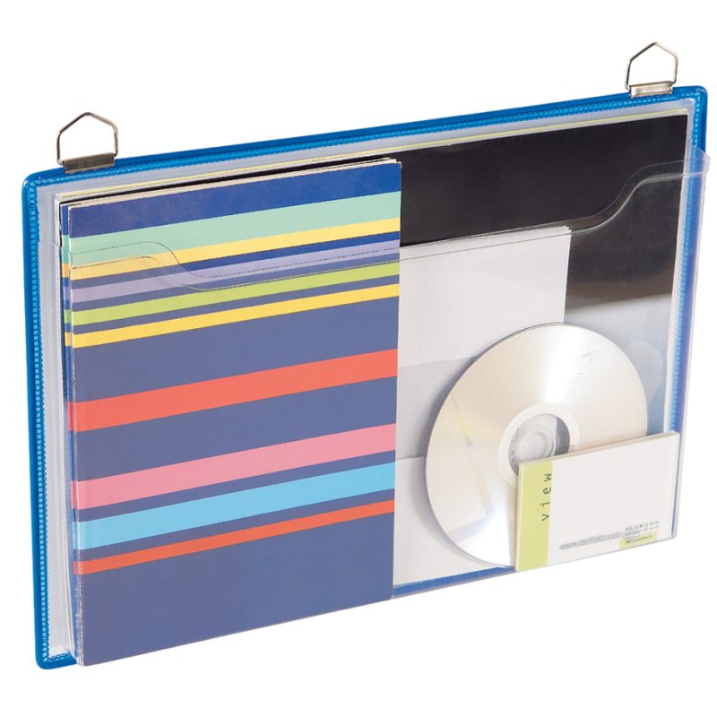 Brochuremap A4 dwars, blauw