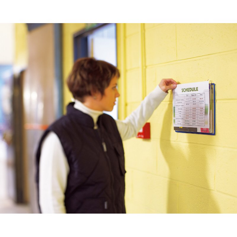 Brochuremap A4 dwars, blauw