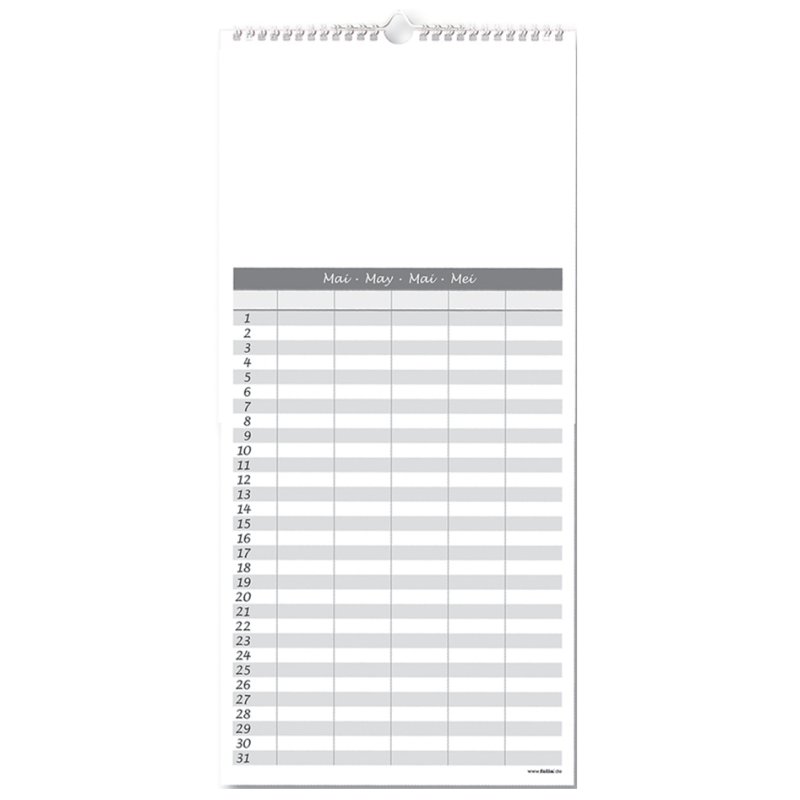 Creatieve wandkalender 'Familieplanner', 230 x 490 mm