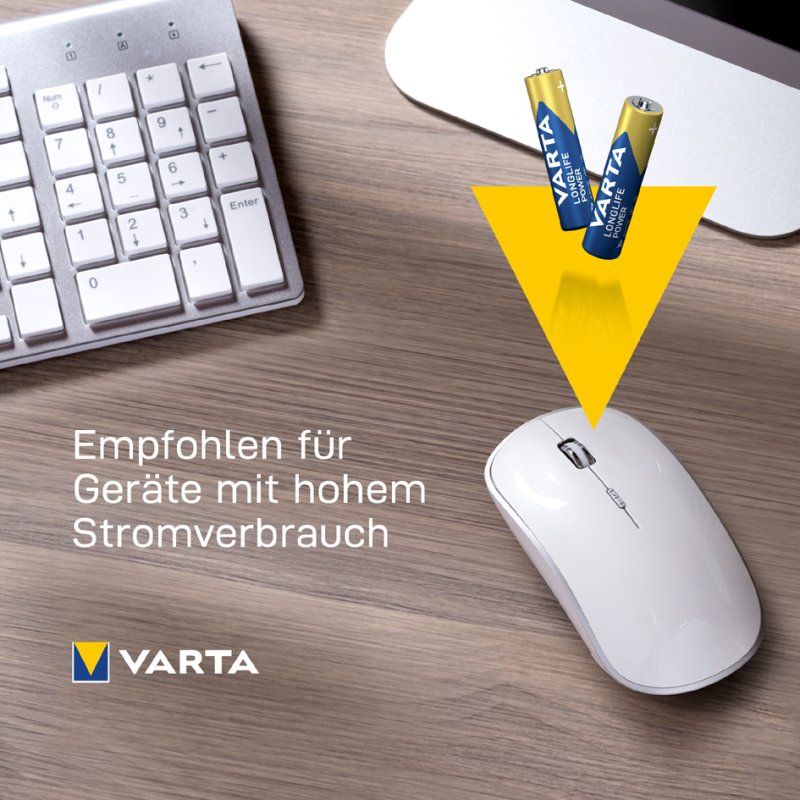VARTA Alkaline Batterijen AAA Longlife Power - 12 stuks voordeelverpakking