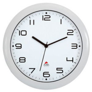Alba wandklok HORNEW, kwartsuurwerk, zwart