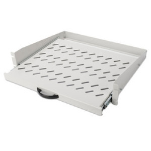 Digitus 19" uitschuifbare plank, 2 hoogtes, zwart (RAL 9005)