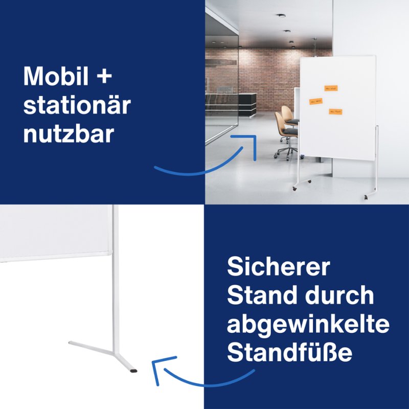 magnetoplan moderatietafel Moderat, 120x150 cm, wit, aluminium frame