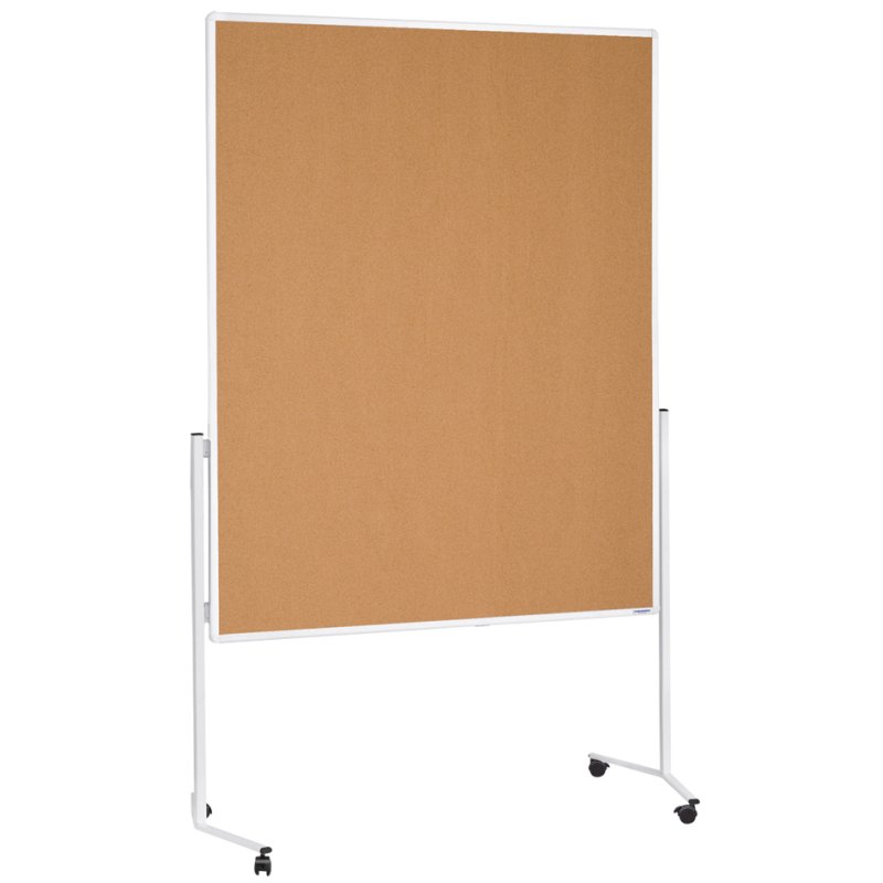 magnetoplan moderatietafel Moderat120x150, naturkurk, wit aluminium frame, 1200 x 1500 mm