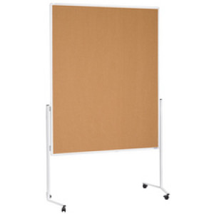 magnetoplan moderatietafel Moderat120x150, naturkurk, wit aluminium frame, 1200 x 1500 mm