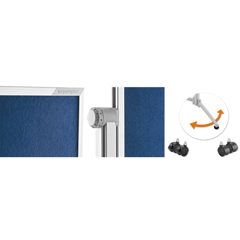 magnetoplan moderatietafel Moderat, 125x150 cm, wit, dubbelzijdig