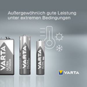 VARTA Ultra Lithium batterijen AA, 4 stuks
