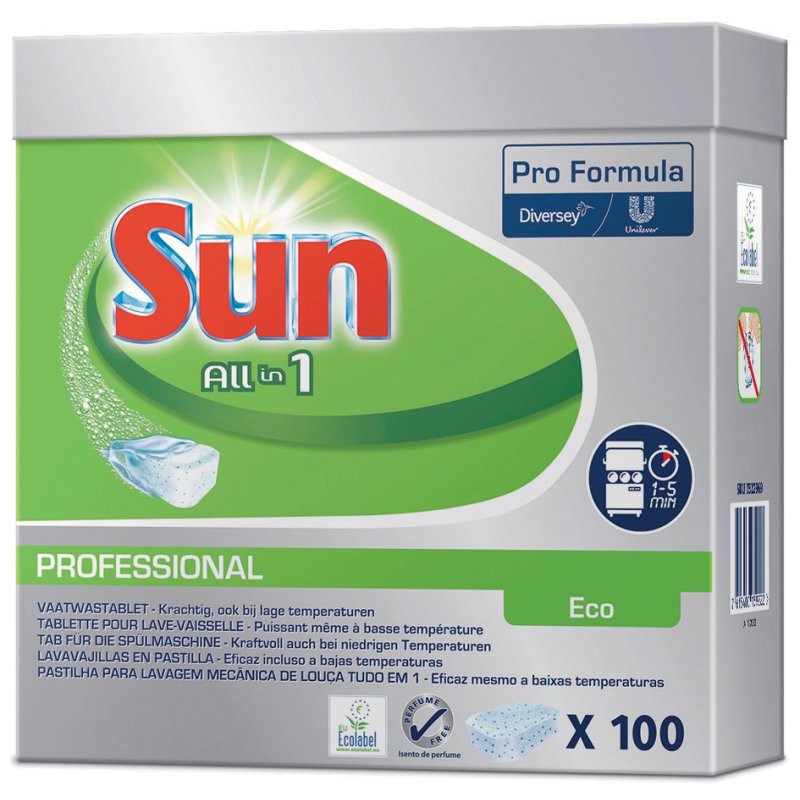 Sun Professional vaatwastabletten All-in-1 Eco 100 stuks
