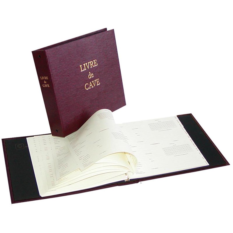 Bordeauxrode ringbandwijnmap