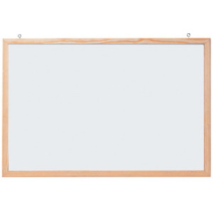 FRANKEN whiteboard met houten frame, 1200 x 800 mm, magnetisch, gelakt oppervlak