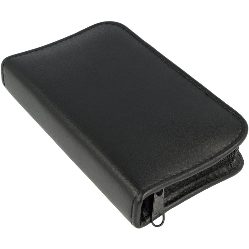 Clauss manicureset, in lederen etui, 10-delig, zwart