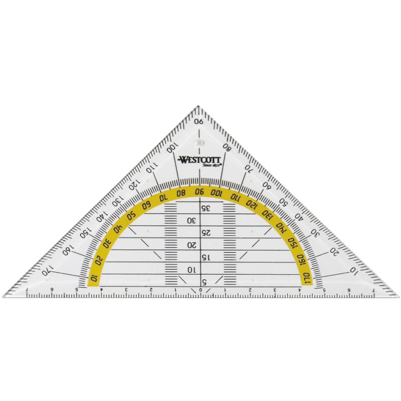 WESTCOTT meetdriehoek 140mm transparant