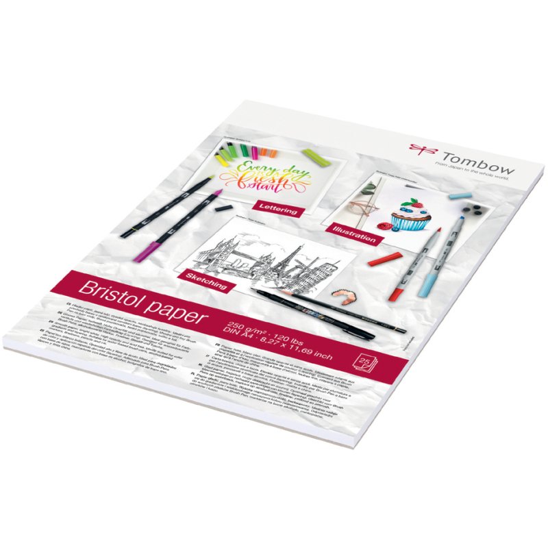 Tombow tekenblok 'Bristol', A4-formaat, blanco, 250 g/m²