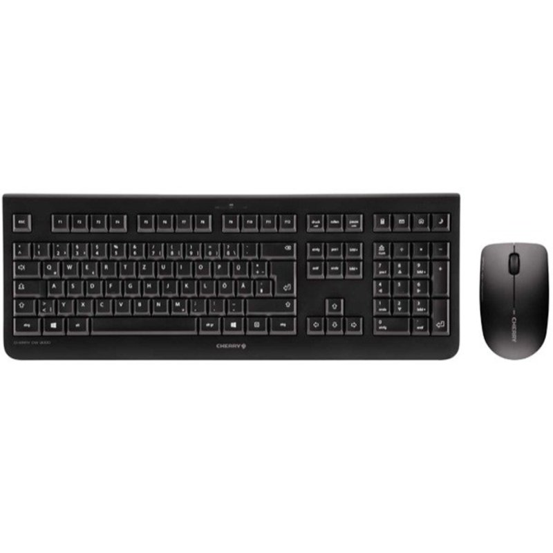 Draadloos AZERTY-toetsenbord & DW 3000-muis, zwart