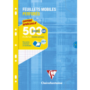 Clairefontaine losbladige vellen geperforeerd A4 seyes liniëring