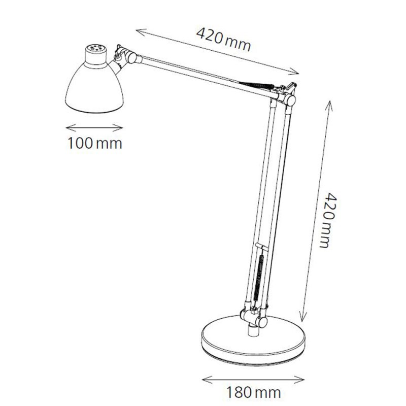 Hansa LED-bureaulamp Valencia, zwart