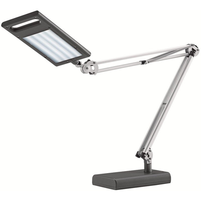 Hansa LED-bureaulamp 4 Work met voet en klem, antraciet
