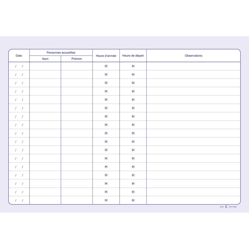 Register van gehuisveste personen in de instelling