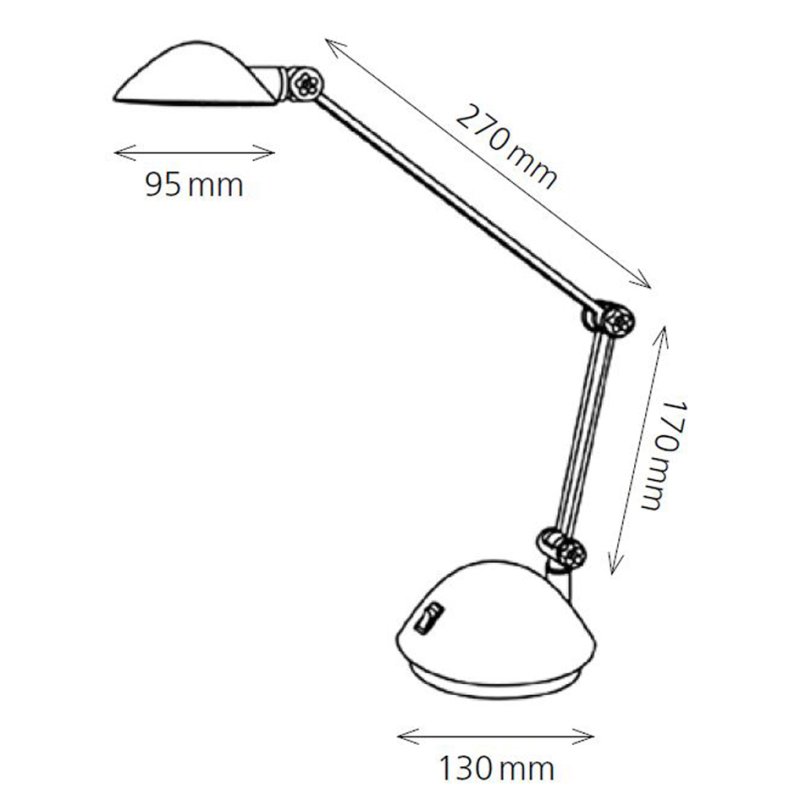 Hansa LED bureaulamp Space, zwart gesatineerd