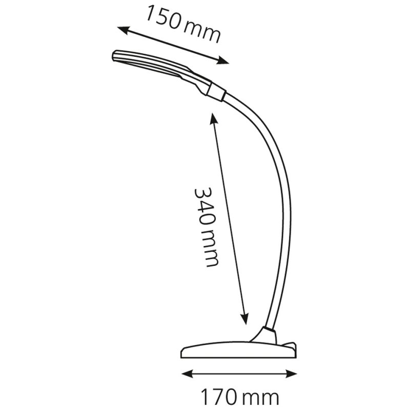 Hansa LED-bureaulamp Twist zilver