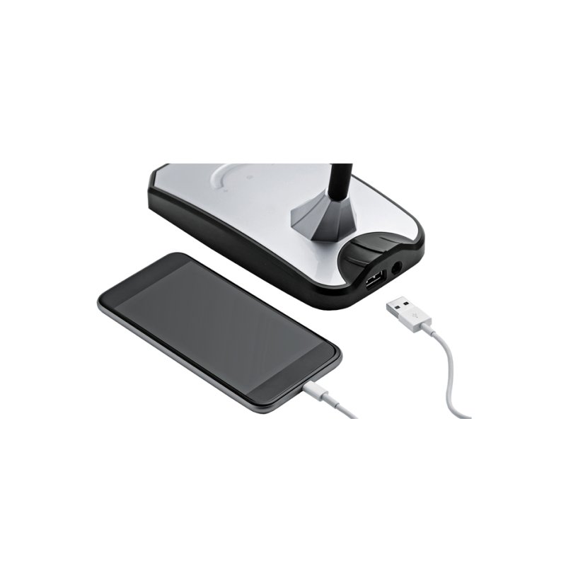 Hansa LED-bureaulamp Twist zilver