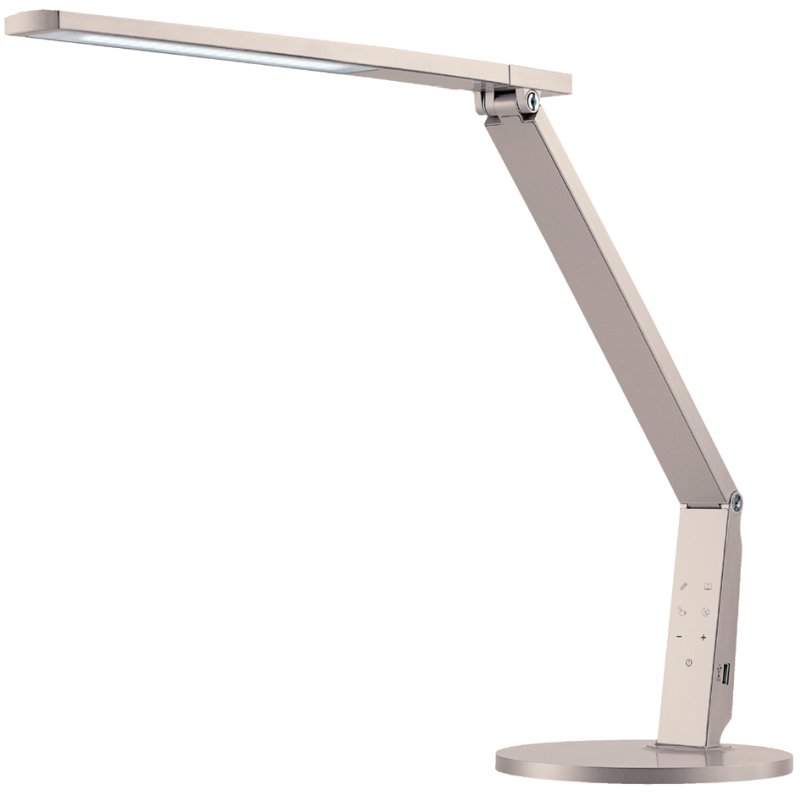 Hansa LED bureaulamp Vario Plus champagne dimbaar met USB-aansluiting