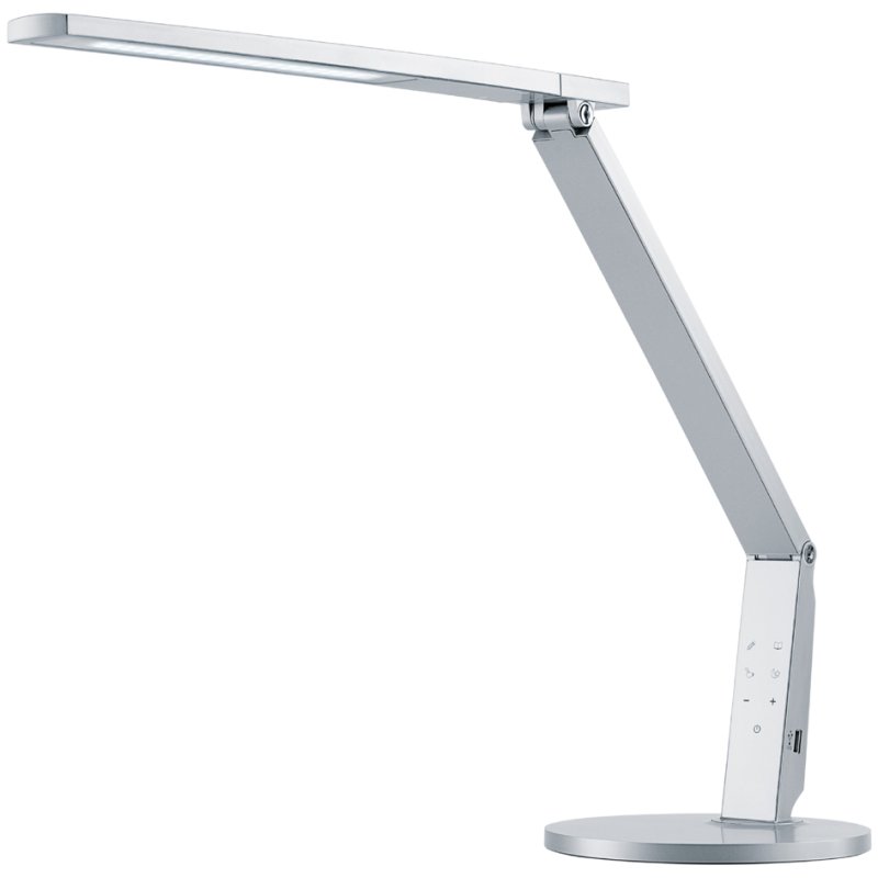 Hansa LED bureaulamp Vario Plus champagne dimbaar met USB-aansluiting