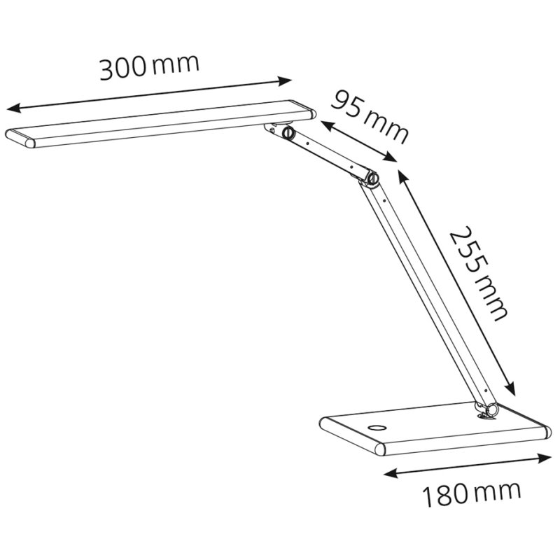 Hansa LED-bureaulamp Slim, ruimte-zilver