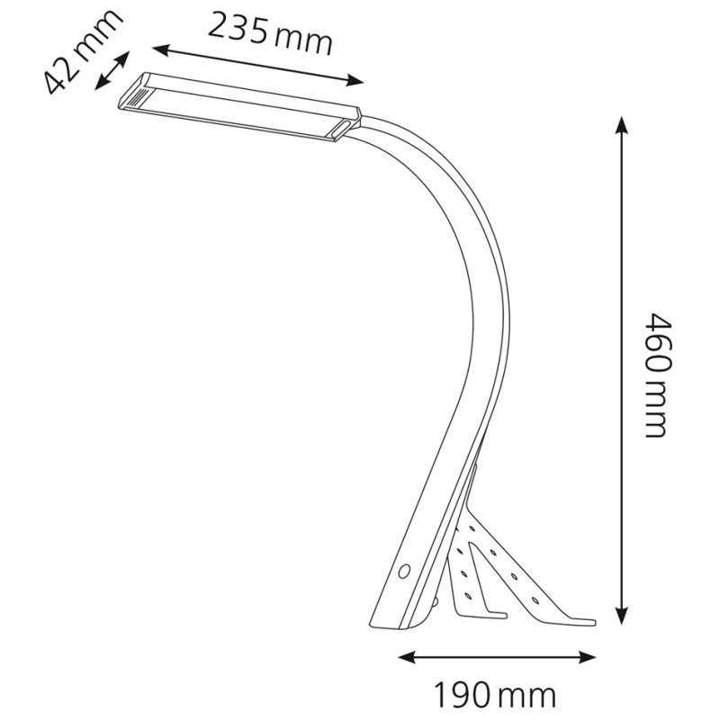 Hansa LED bureaulamp Swing, zwart