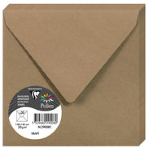 Clairefontaine enveloppen kraft 140 x 140 mm - 20 stuks