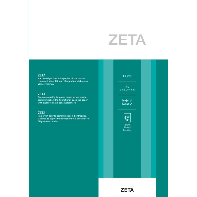 Reflexpapier ZETA professioneel, A4, 80 g/m², naturelwit